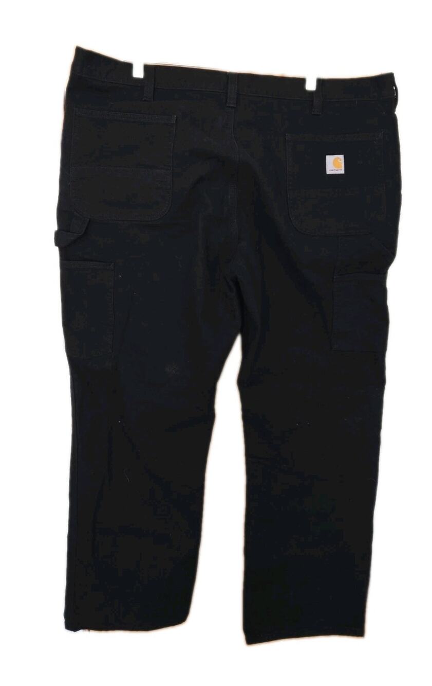 Carhartt Mens 42x30 Relaxed Fit Double Knee Utility Work Pants Rugged 103334 BLK